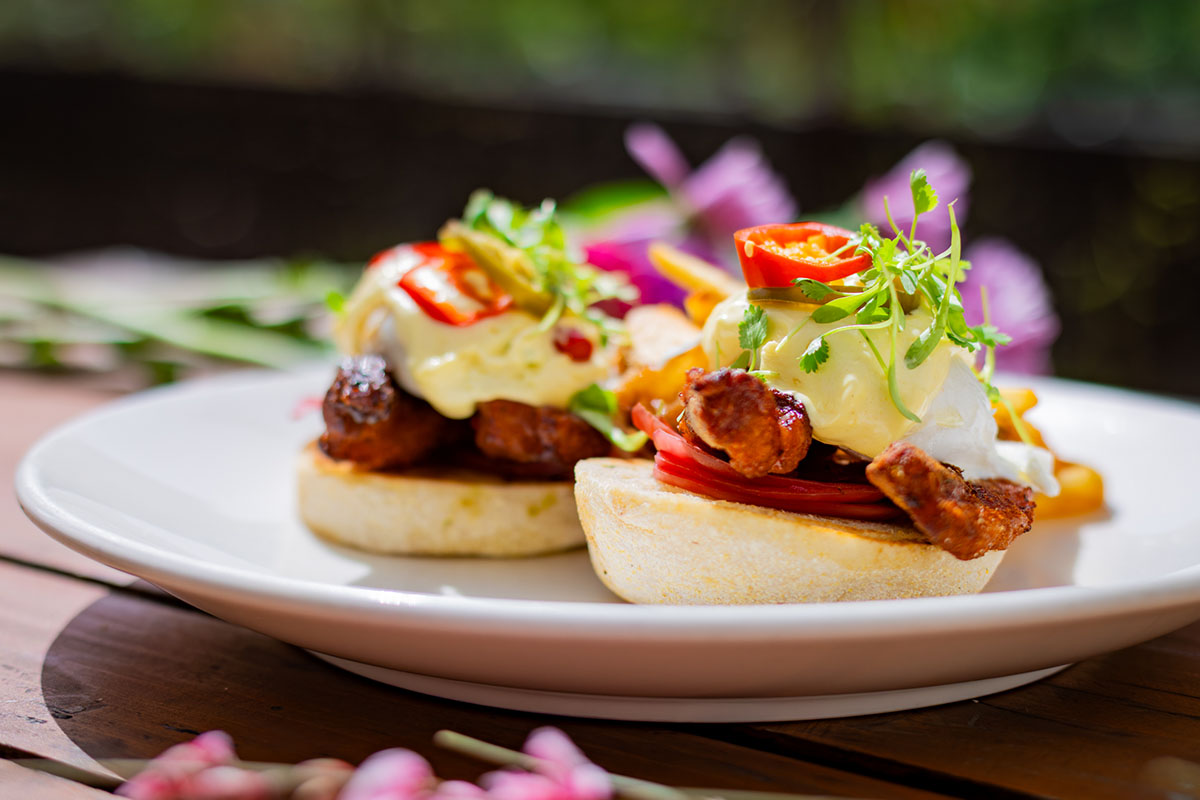 Union Square event space outdoor seating on rooftop patio casual elegant open face sandwich in San Francisco