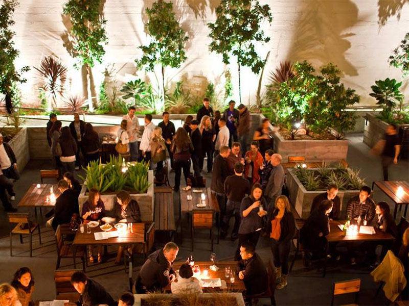 The rooftop-style garden indoor and outdoor patio off Union Square in San Francisco.